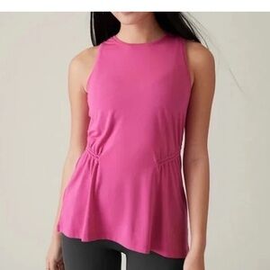 Athleta Air Out Cinch Tank Womens 3X Salvia Pink Modal Blend Summer Stretch NWT